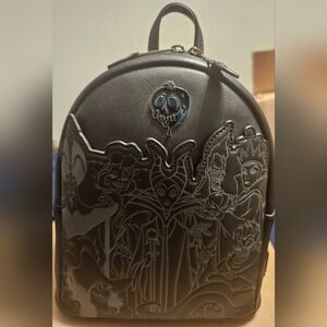 Loungefly Disney Villains Full Cast Mini Backpack New with Tags